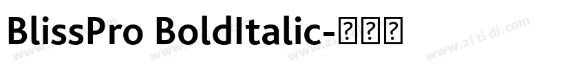 BlissPro BoldItalic字体转换